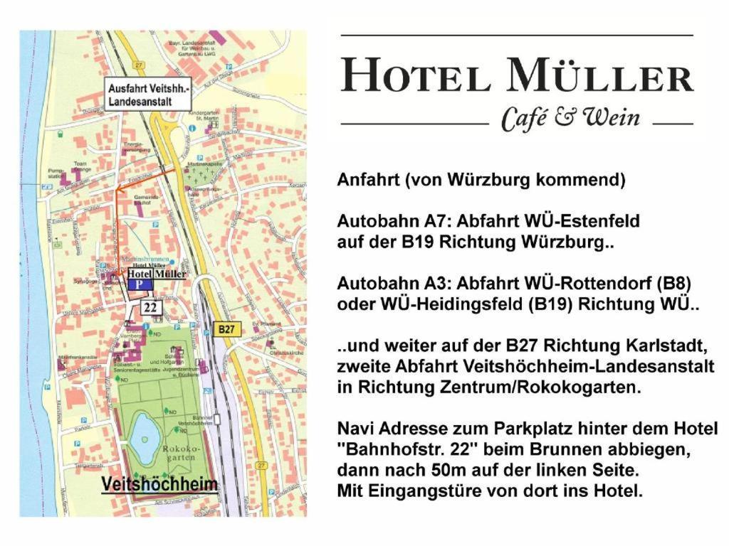 Hotel Mueller Cafe & Wein - Mondholzhotel Veitshochheim Exterior photo